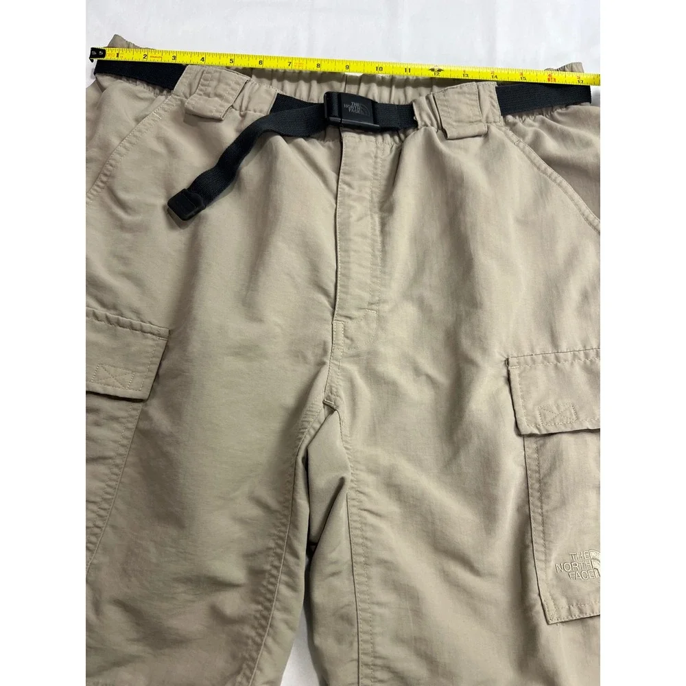 The‎ North Face Cargo Shorts Mens Large Tan Belted Hiking Outdoor Gorpcore E7
